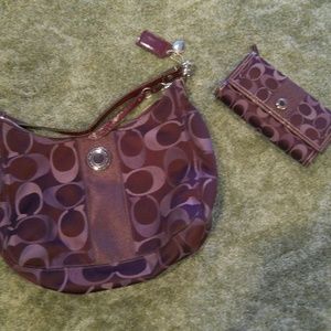 Coach purse and wallet
